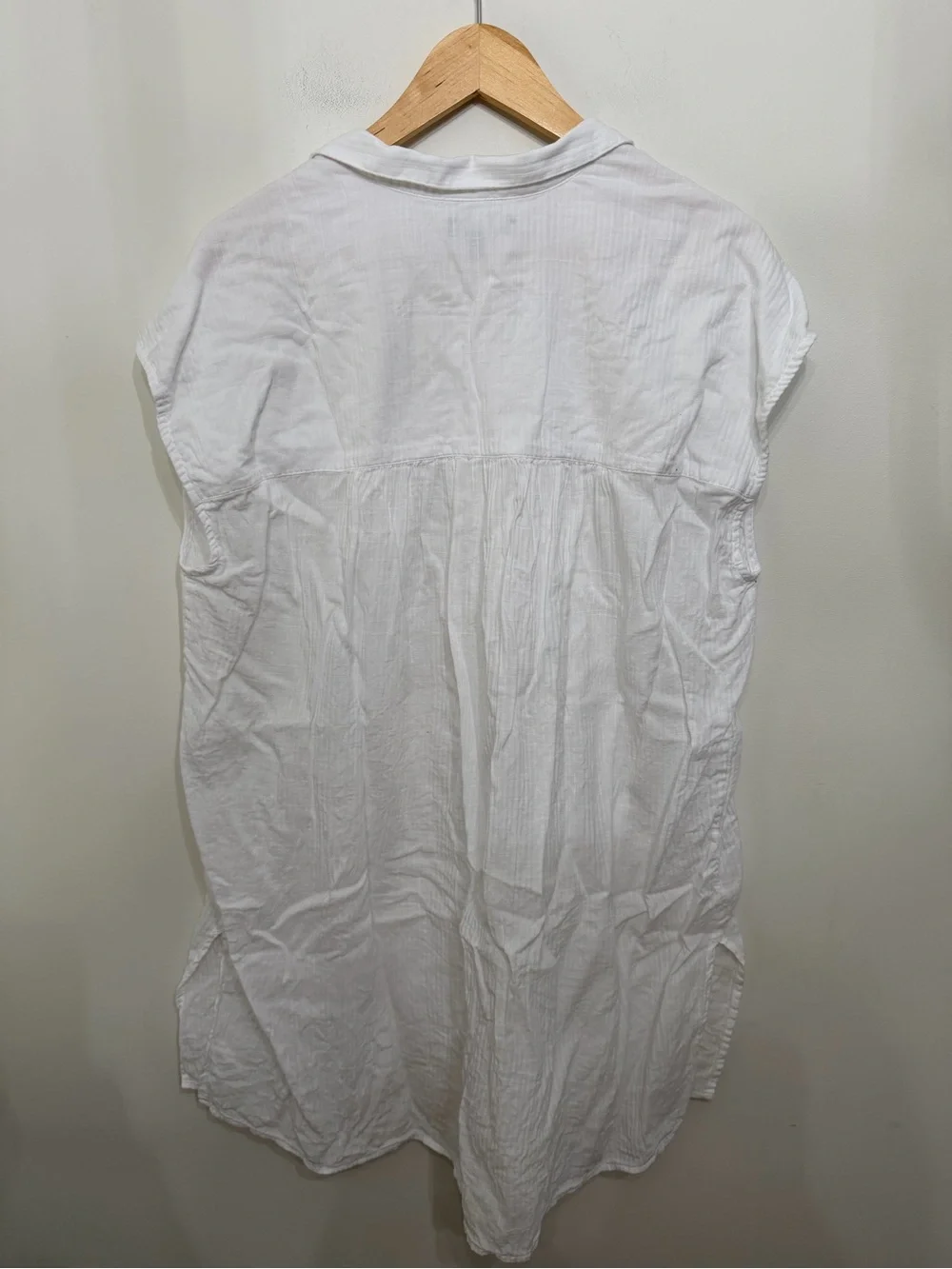 J.Crew Poplin Shirtdress Tunic Pullover Beach Cover Cottage Core White Women’s M